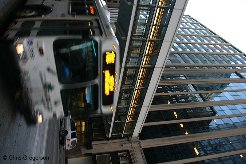 Photo of An MTC Bus on 2nd Avenue During Rush Hour in Downtown Minneapolis(6188)