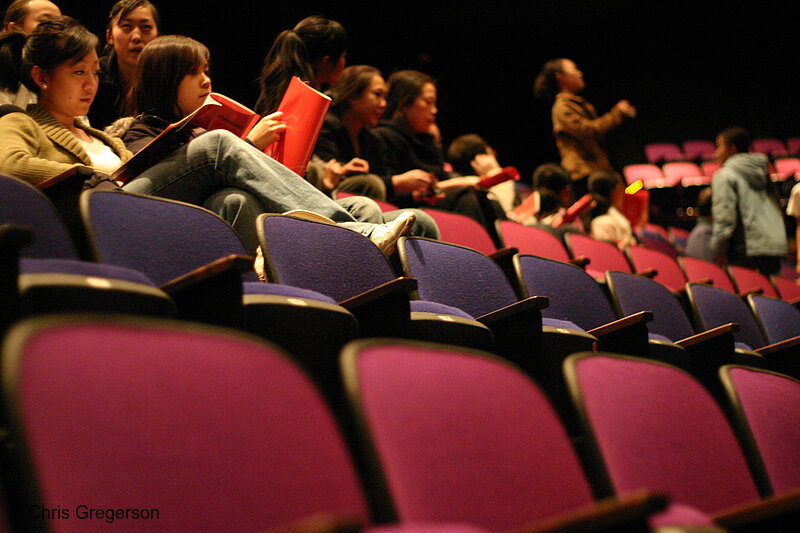 Photo of This is inside O'Shaughnessy auditorium before the RFDZ dance performance.(6341)