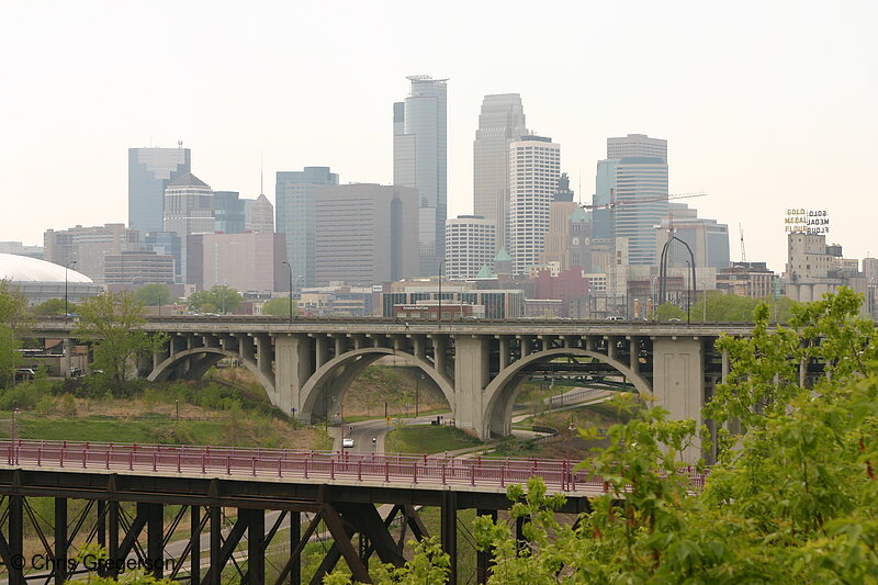 Photo of 35W Bridge Over the Mississippi River, Minneapolis (cropped section of image 6381)(6382)