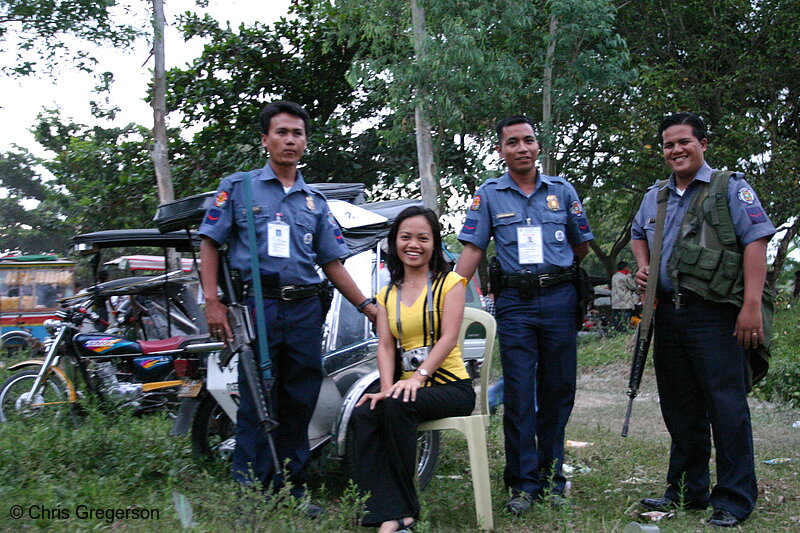 Photo of Arlene Posing with the Philippine National Police(6605)