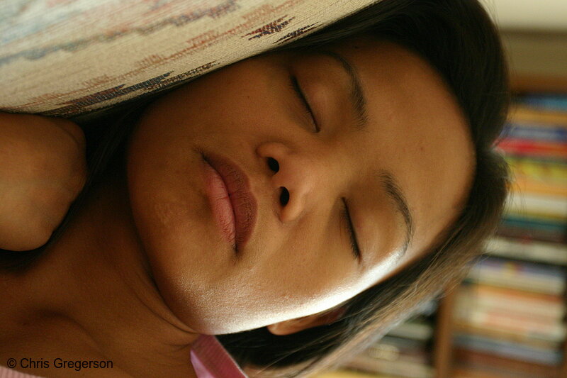 Photo of Close-Up of Asian Woman Sleeping(6728)