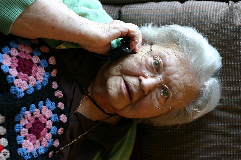 Photo of Grandmother Talking on a Cell Phone(6904)