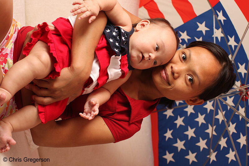 Photo of Mom and Baby Girl on the 4th of July(7133)