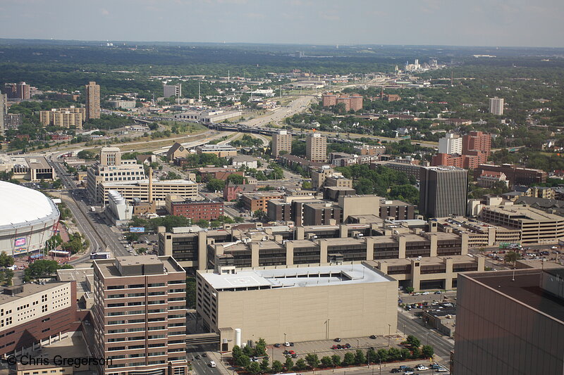 Photo of Aerial View of Downtown Minneapolis and Hiawatha Avenue(7142)