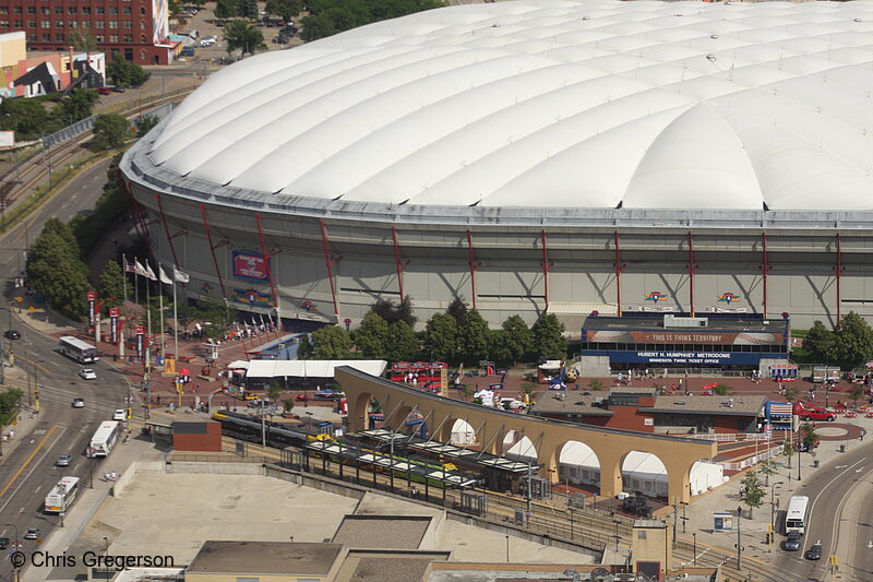 Photo of Overhead View of the Metrodome Light Rail Station(7144)