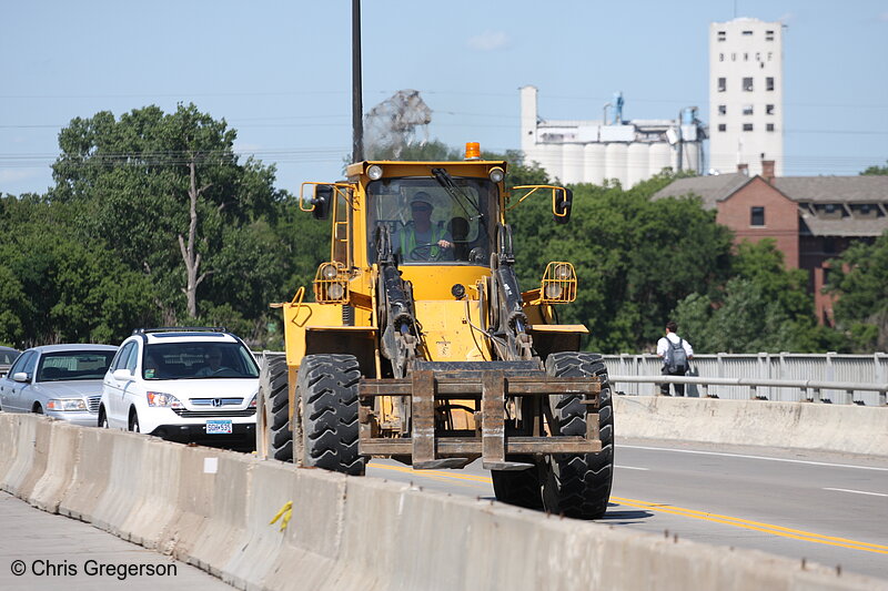 Photo of Wheel Loader Crossing Bridge(7412)