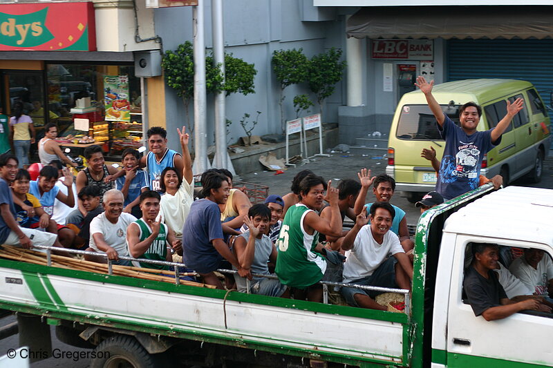 Photo of Workers Riding in Truck, Philippines(7437)