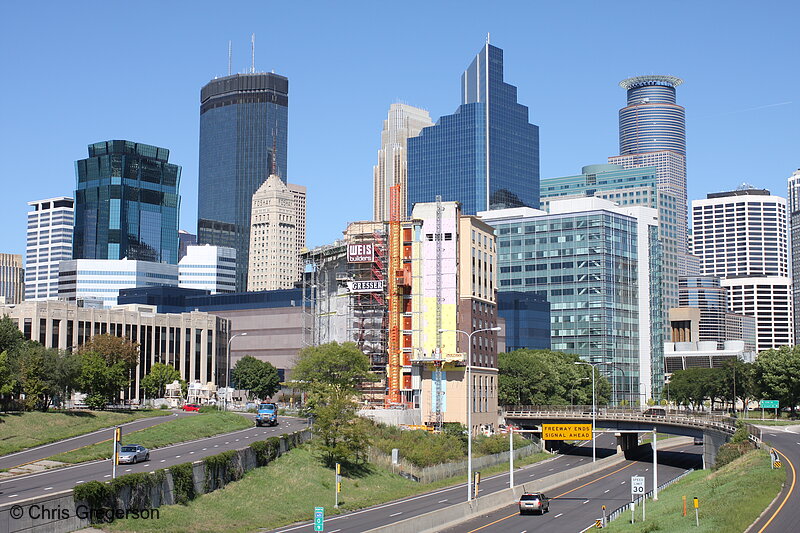 Photo of Downtown Minneapolis Skyline at 35W(7462)