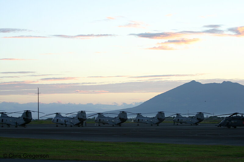 Photo of Marine Sea Knight Helicopters at Clark Air Base, Philippines(7519)