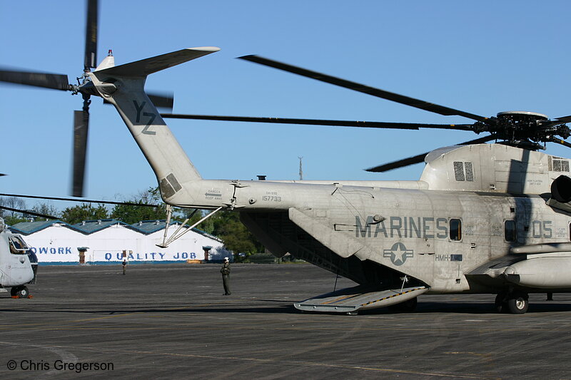 Photo of US Marine Sea Stallion Parked at Clark Air Base, Philippines(7540)