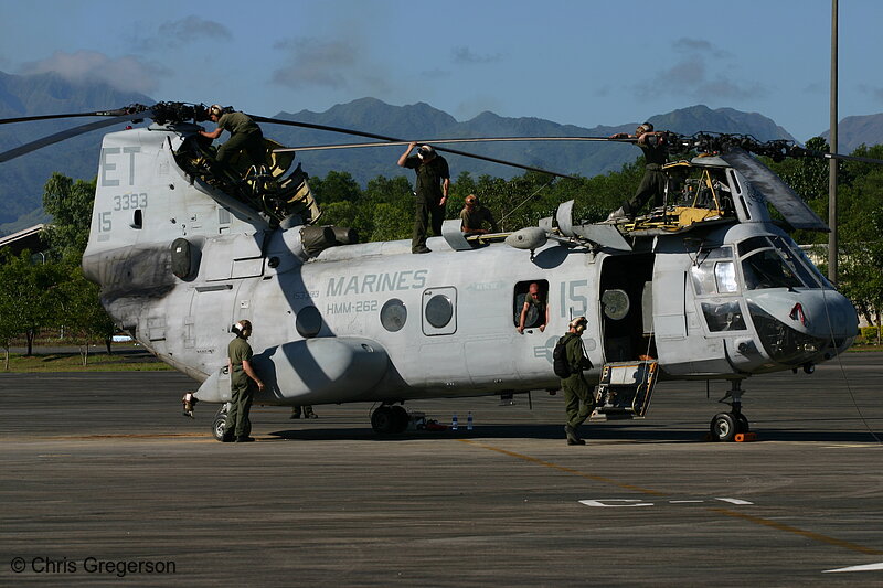 Photo of Marine Sea Knight Helicopter, Clark Air Base, Philippines(7553)