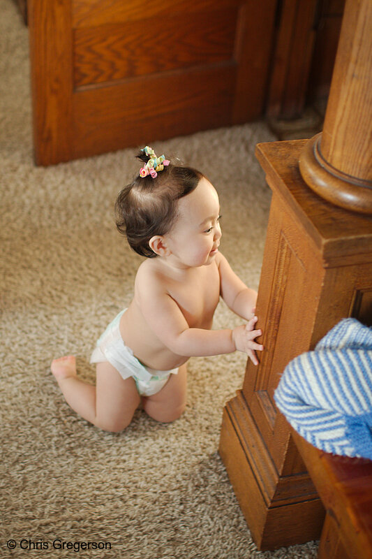 Photo of Baby in Diaper Standing Up(7637)