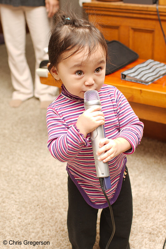 Photo of Athena with Karaoke Microphone(7799)