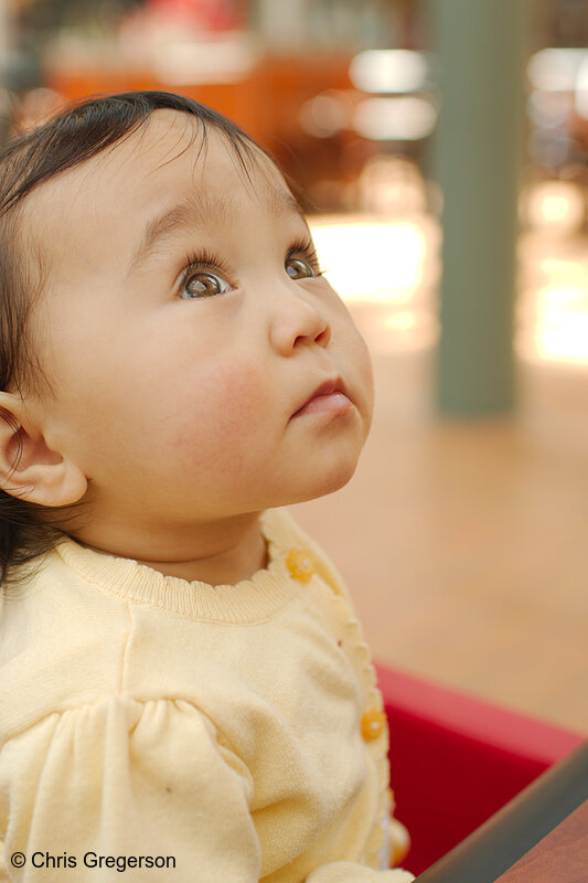 Photo of Athena Looking Up at the Mall of America(8078)