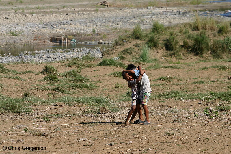 Photo of Boys Playing by the Badoc River(8129)