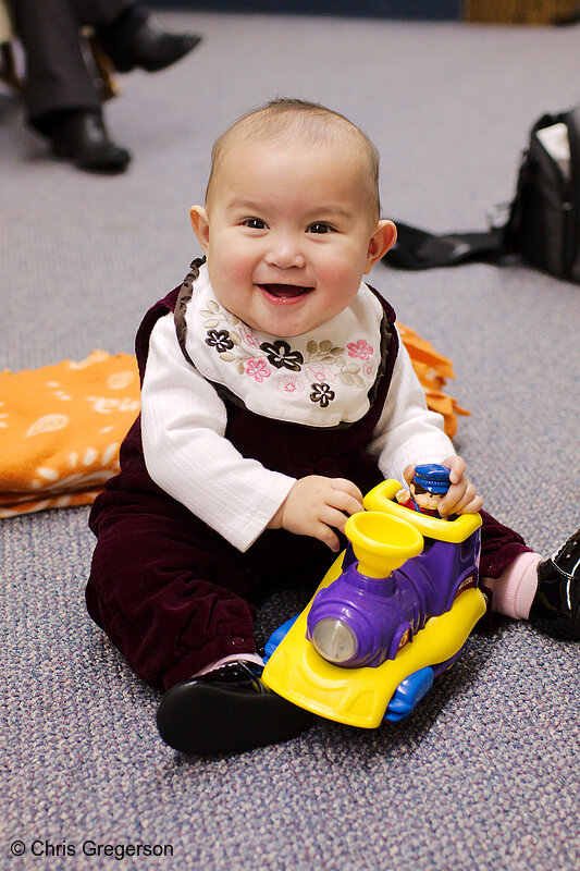 Photo of Clio Playing With A Toy Train(8310)