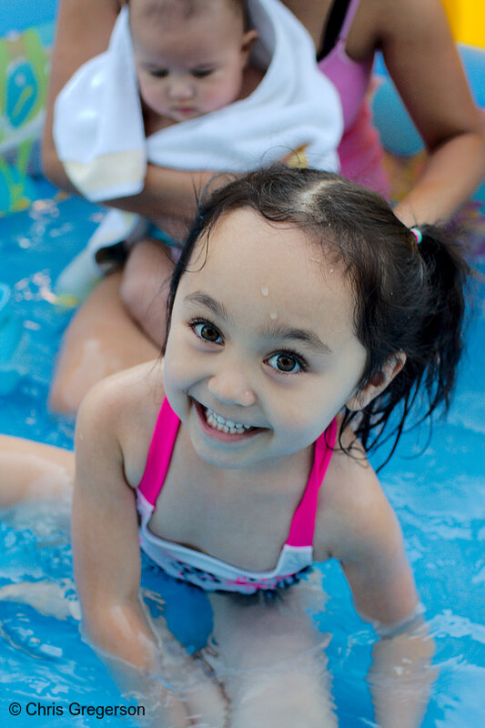 Photo of Athena Playing in Wading Pool(8346)