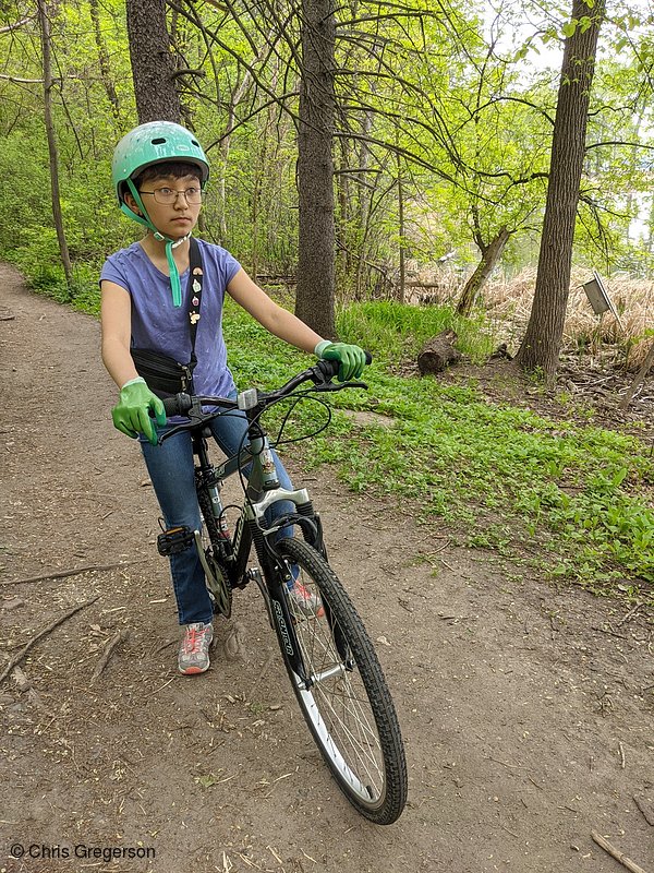 Photo of Athena Biking by the Mississippi(8377)