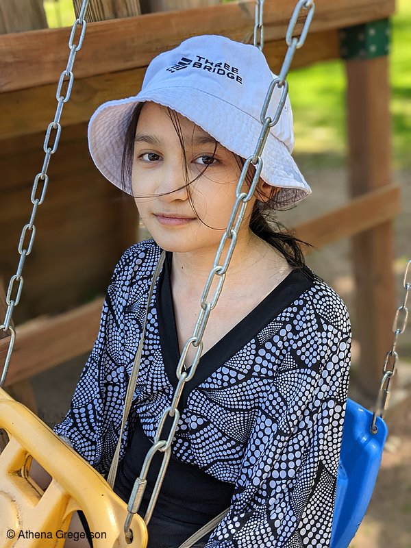 Photo of Clio on the Swings in Hayward(8444)