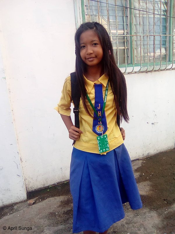 Photo of April in her School Uniform(8453)