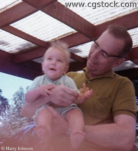 Grandfather and Grandson (Harrly Johnson holding Chris Gregerson)