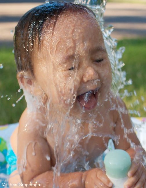 Toddler Playing in the Water